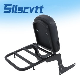 Silscvtt Passenger Backrest Sissy Bar with Luggage Rack Replacement for Honda CMX250 CMX250CD CMX250CL Rebel 250 1985-2015 Black
