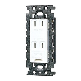 Toshiba Lighting & Technology E'S Double Outlet with Insulated Earth Terminal (New White) NDG2182N(WW)