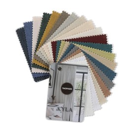 TWOPAGES Kyla Linen Textured Curtain Fabric Sample Book