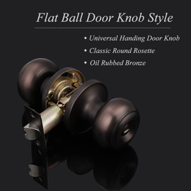 Probrico Colonial Style Door Knobs Door Locks (Privacy, Oil Rubbed Bronze)