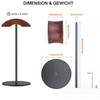 Jichenfang Headphone Stand with 6 cm Wide Headrest Walnut Headset