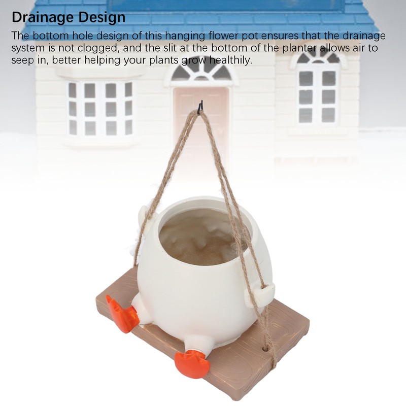 Swing Hanging Planter Cartoon Decorative Cute Swing Hanging Planter for