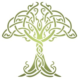 Celtic Tree of Life Stencil, 16.51 x 16.51 cm (L) - Stencils for Walls Original Traditional Irish Knotwork Tree Design Stencil Template