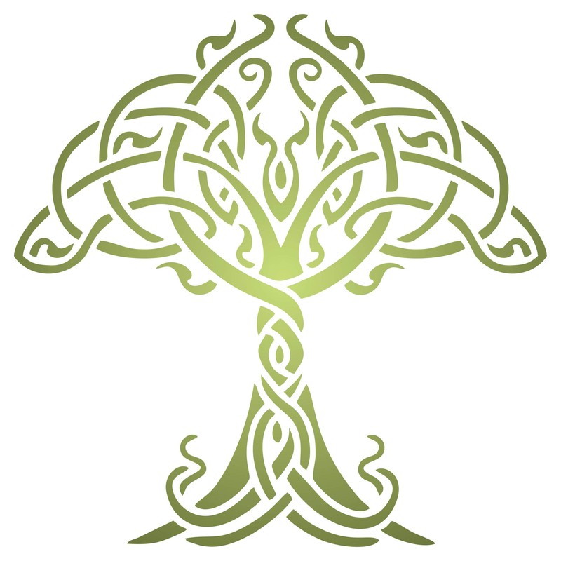 Celtic Tree of Life Stencil, 16.51 x 16.51 cm (L)