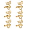 PRETYZOOM Pack of 6 Christmas Deer Napkin Ring Alloy Animal