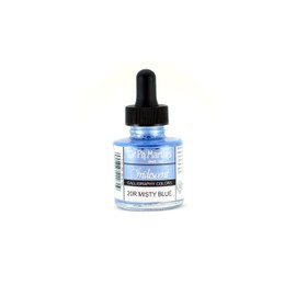 Dr. Ph. Martin's Iridescent Calligraphy Color (20R) Ink Bottle, 1.0 oz, Misty Blue, 1 Bottle