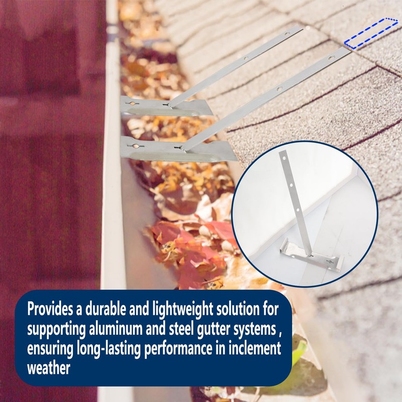 25 Pcs 5 inch Aluminum Roof Gutter Hanger with Straps