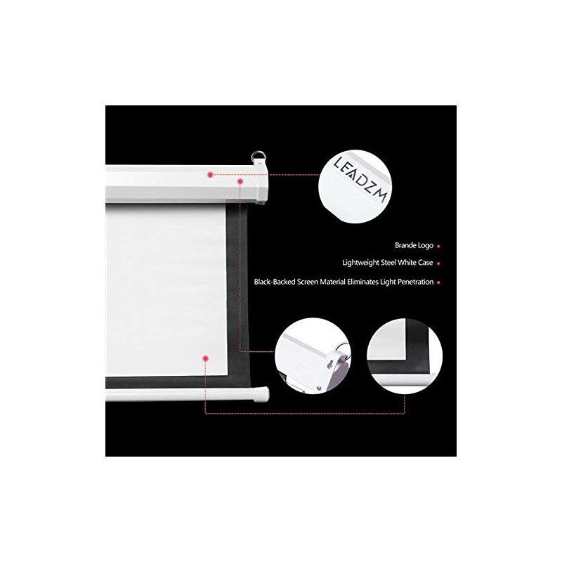Motorized Projector Screen 16:9 80" x 45" Display Motorized Wall