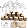 newsbirds 20 Pack Rustic Wood Place Card Holders, Picture Holder