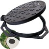 MOSINSBO 16” Cast Iron Manhole Cover and Frame, B Class