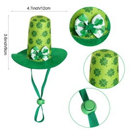 choyaxo St. Patrick's Day Dog Costume Top Hat with Bandana Scarf Set Irish Dog Costume for Small Dogs Cats Party Accessories St. Patrick's Day Decorations Supplies