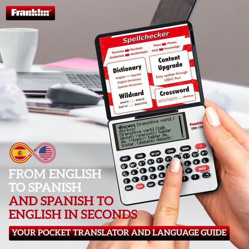 Franklin DBE-1200 Bilingual Electronic Dictionary – English-Spanish, Spanish English Digital