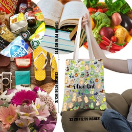 PWHAOO O-live Lover Gift Olive G-irl Tote Bag Veggie Lover Handbag Summer Gift (Olive G-irl T)