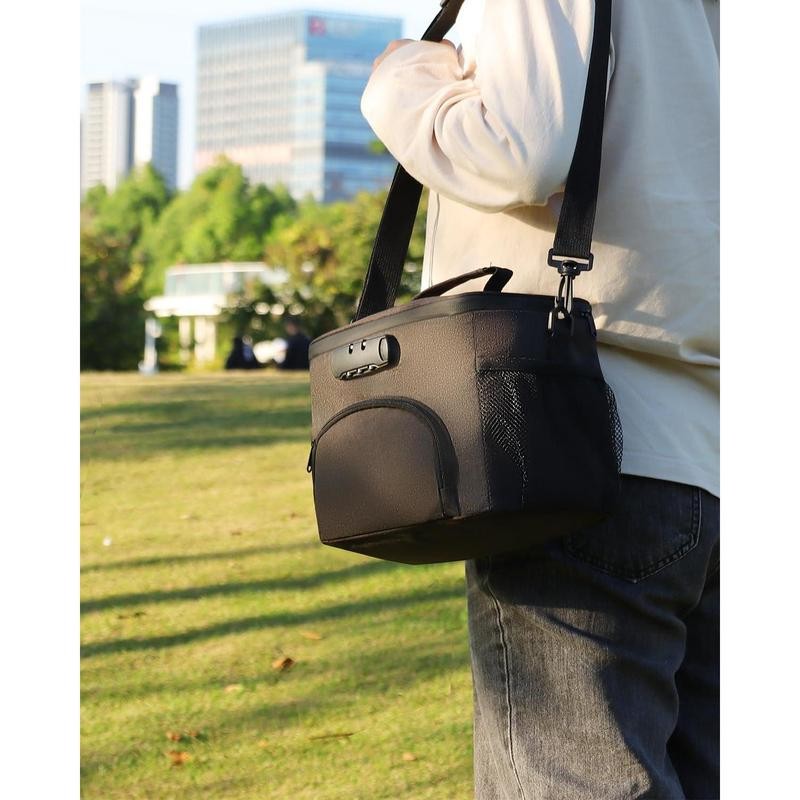 Insulated Lunch Bag with Combination Lock - Durable Leakproof Soft