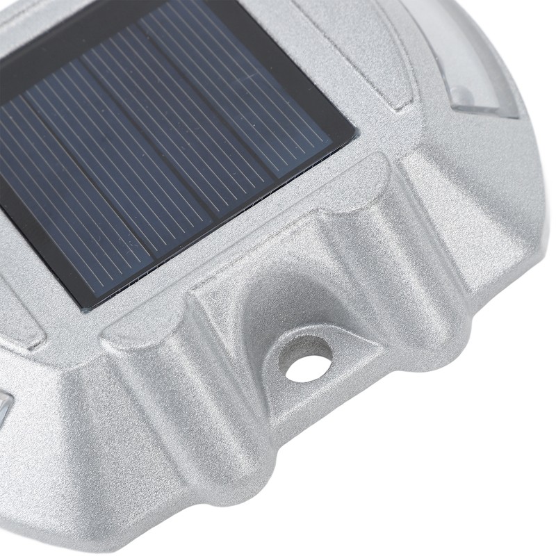 Solar Deck Lights Silver Aluminium Alloy High Brightness LED Solar