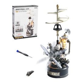 ROKR 3D Puzzle for Adults - Leonardo da Vinci's Helicopter Mechanical Model Kits (CGL01), DIY Plastic Metal Building Set, Industrial City Craft Gifts for Hobbyists