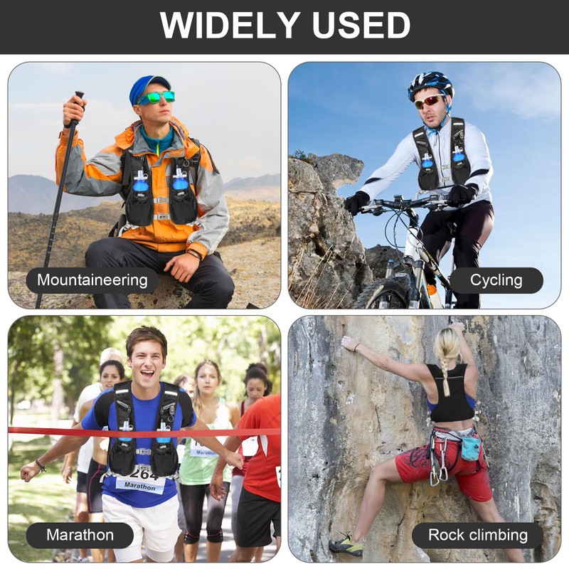 Running Vest for Men and Women, Breathable & Reflective Hydration