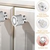 Candeon Crystal Furniture Knobs, Pack of 2 Silver Knobs, Cupboard