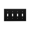 Leviton 4-Gang Toggle Device Switch Wallplate, Standard Size, Thermoplastic Nylon,