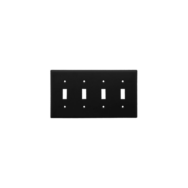 Leviton 4-Gang Toggle Device Switch Wallplate, Standard Size, Thermoplastic Nylon,