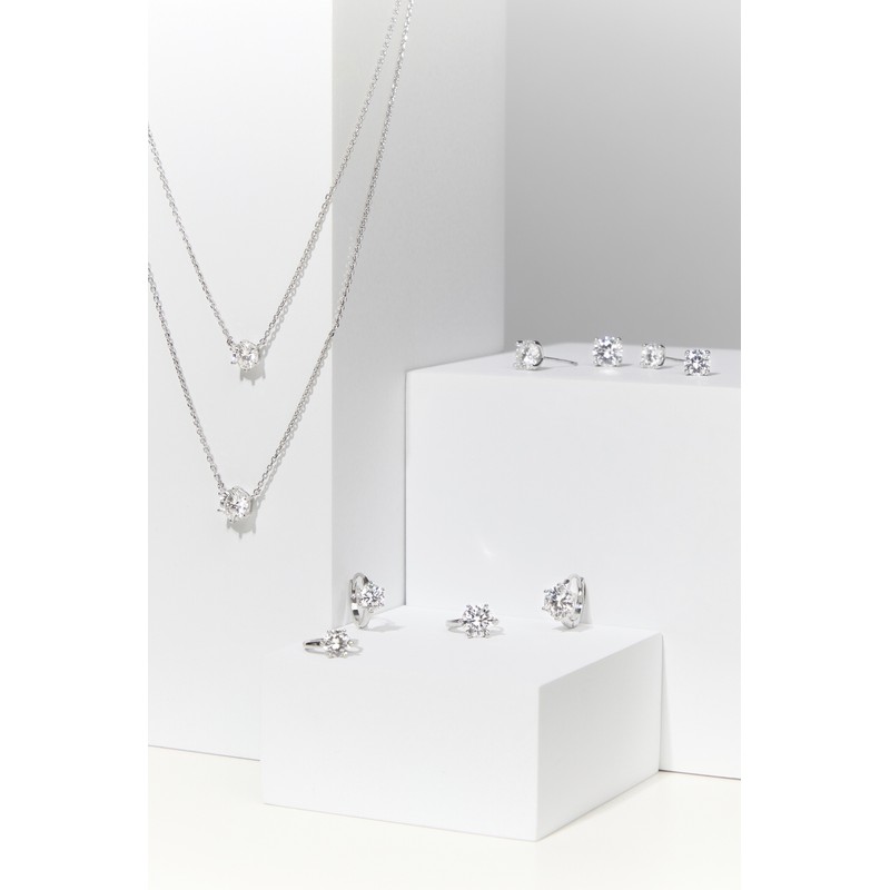 Gold & Deer G-DIA Moissanite 5-part necklace 1 carat /
