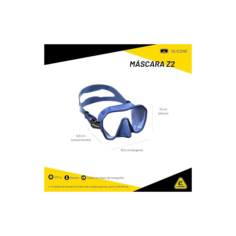 Cressi Z2 Frameless Masks, Black