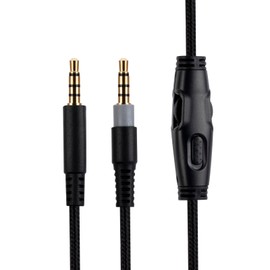 HyperX Cloud Alpha Replacement Cable, Compatible with HyperX Cloud Alpha Gaming Headsets, 3.5mm Headsets Aux Cord, Inline Mute, Volume Control, 6.5 Ft, Black