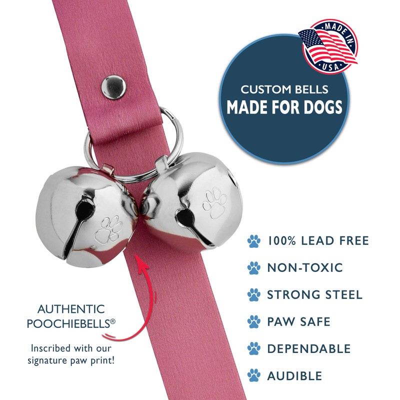 PoochieBells Handcrafted Dog Doorbell for Potty Training, Easy & Quick,