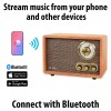 Victrola Retro Wood Bluetooth Radio with Built-in Speakers, Elegant &