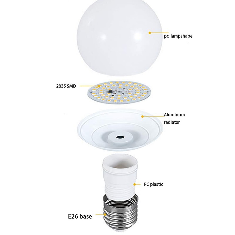 E26 Globe LED Light Bulb G19/G60 6W Vanity Light Bulb(50W