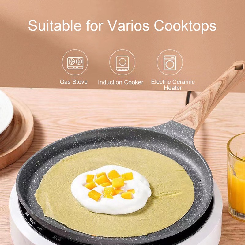 Frying Pan Flat Bottom Even Heating Stick Free Cooking Kitchen