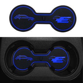LSAUTO Compatible for Ford Mustang Mach-E Car Cup Holder Coaster, Decorative Water Coaster, Car Accessories Pad (White)