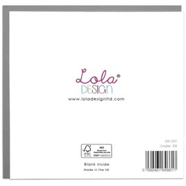 Lola Design - Wildlife Botanical Greeting Cards, Floral Wren Bird Design - Suitable for Birthdays, or Celebrations for a Female Friend - Blank Card with Grey Envelope - 150mm x 150mm