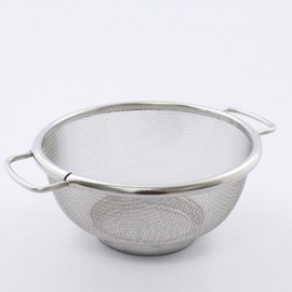 Inoue Kaami Industrial Living Strainer with Both Hands, 7.5 inches (19 cm), 18-8 Stainless Steel, Made in Japan