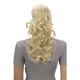 CAISHA by PRETTYSHOP 18" Hairpiece Ponytail Extensions Voluminous Wavy Light Blonde Mix PH36