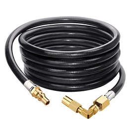 Eazy2hD 12FT RV Propane Hose with Blackstone Elbow Adapter, Low Pressure LP Quick Connect Hose for RV Grill Blackstone 17"/22" Griddle
