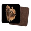 Fractal Artworks Silky Terrier Coaster with Fractal Art Design #1-3.