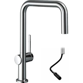 modena Azur S Chrome U Shape Pull-Down Kitchen Faucet, OB-D123-C