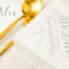 Crisky Servilletas de boda Mr Mrs Silver Cocktail Bebida Postre