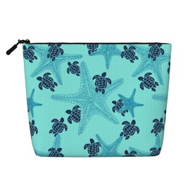 MINIOZE Summer Sea Turtle Ocean (2) Makeup Bag Travel Cosmetic Bag Organizer Toiletry Bag Make Up Bags For Women Girls Large Light