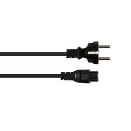 Good Connections P0005-S018 Power Cable 1.8 m Type E+F (CEE 7/7, Straight) to C5 (Straight) for Notebook, 0.75 mm² Black