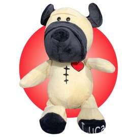 Heart Warrior Scar Buddies - 9-10" Head to Toe - Choose Between a Teddy Bear, Lion, Panda, Bunny, Gorilla, Doggy and More! Heart Surgery Gifts - Post Surgery Gift for Kids (Pug Doggy)