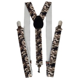 Gravity Trading Camouflage Elastic Clip-On Suspenders