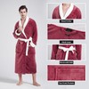 FashGudim Mens Robe Plush Robes for Men Warm Soft Fleece