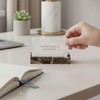 NAVISSORY Marble Business Card Holder for Desk, Brown Card Display