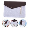 LALAFINA Gray Laptop Sleeve Pouch with Zipper Pocket Scratch Resistant