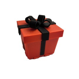 Fun prank surprise gift box - pop-up desk and living room decoration, unique holiday pranks, ideal yellow/black plastic prank gift - Color: red