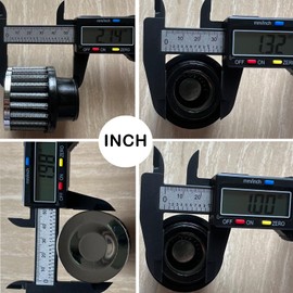 Filtro de admisión de aire de 25 mm, filtro de respiradero universal de 1 pulgada, filtro de aire frío para automóvil, cubierta de válvula de coche, respiradero de aceite turbo de ventilación del
