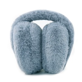 YATANAM Women Ear Muffs Winter Girls White Earmuffs Fuzzy Kids Black Ear Muff Cute Fluffy Ear Warmers Foldable Ear Covers Boy (Deep Gray)