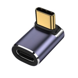 Cablecc 40Gbps Male to Female USB4 Type C 90 Degree Up Down Angled 100W Power Data 8K Video Adapter for Laptop Phone